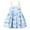 Blue, variant on MQLKF Girls Cute Summer Short Sleeve Rainbow Print Sundress Summer Casual Mini Dresses 2 To 13 Years Beautiful Breathable Cute Girl Dress