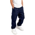 thumbnail image 6 of CONZONE Kids Boys Baggy Cargo Pants Wide Leg Casual Pants for Child Elastic Waist School Fall Winter Outdoor Jogger Pants with Pockets, 6 of 8