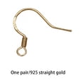 thumbnail image 4 of Maoww 1 Pair Earring Hook DIY Craft Earhook Dangling Hooks Clasp Fitting Jewelry Making Findings Handicraft Accessory Gold, 4 of 6