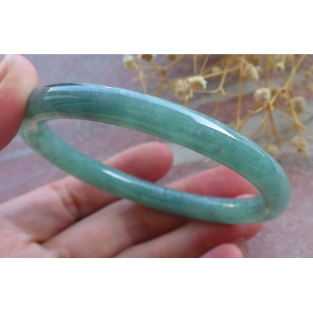 Icy Green Natural A JADE Jadeite Circle Bangle Bracelet 57 mm 683862 TN