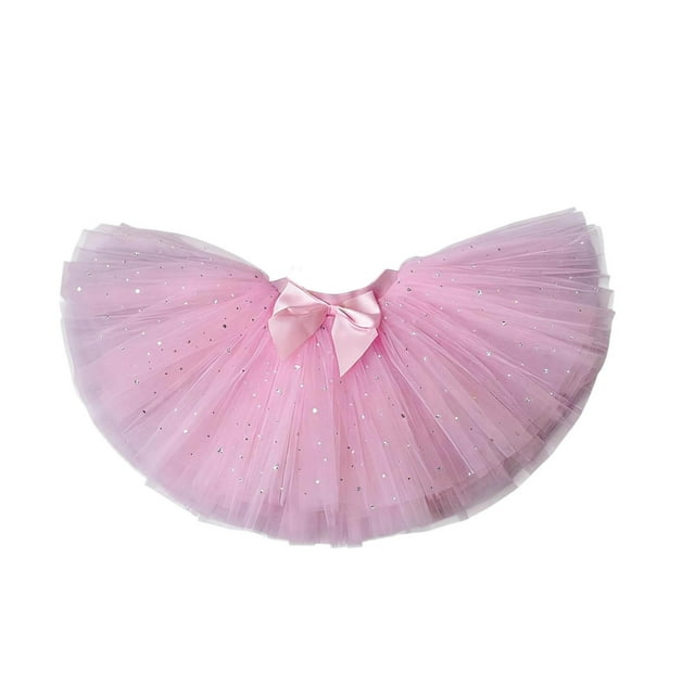 Children's Sequin Stretch Belt Mesh Bow Skirt Children's Dance Performance Skirt