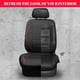 thumbnail image 5 of Fundas de asiento CAR PASS Universal FIT de piel ribeteada, color negro y rojo, 5 of 9