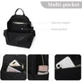 thumbnail image 3 of LHSHID Nylon Backpack Purse for Women Fashion Multipurpose Handbag Ladies Shoulder Bags Quilted Casual Travel Backpack Brown, 3 of 7