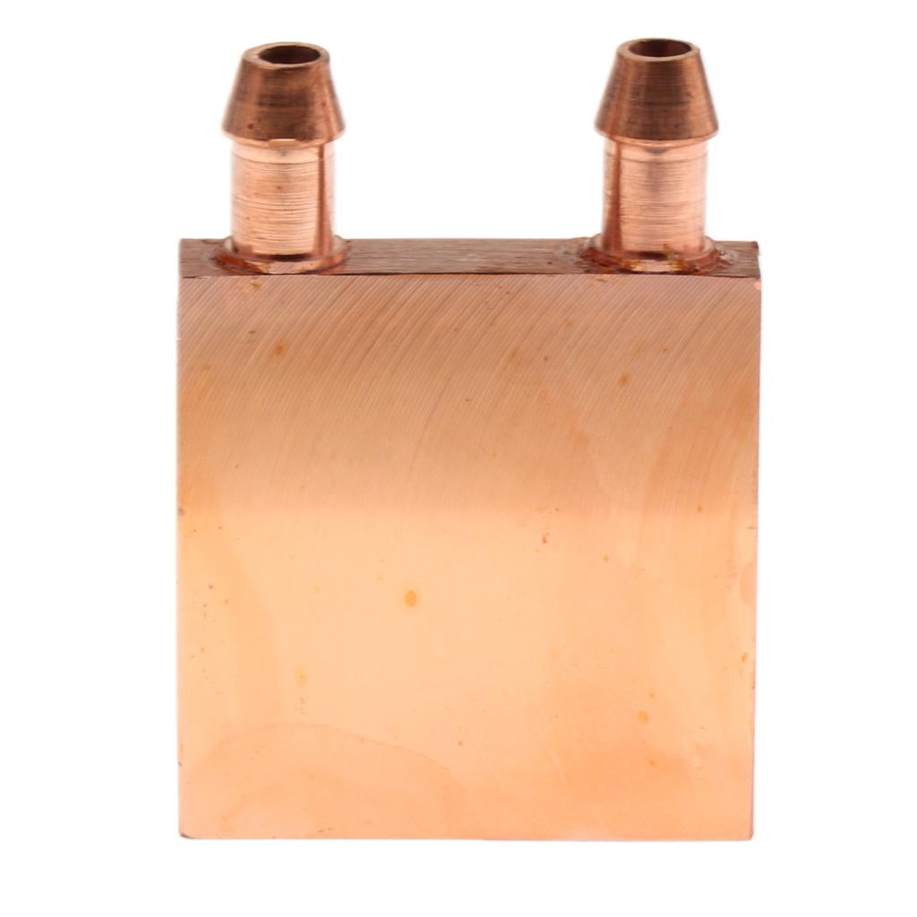 Wzmzjy Copper Water Cooling Block 40x40mm Liquid Water Cooler System for CPU Graphics