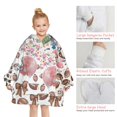 thumbnail image 6 of Football Patchwork Pattern Blanket Hoodies for Kids 6-13YR Oversize Wearable Blanket Hoodies for Boys Girls Teens, 6 of 7