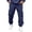 AR18-Navy, variant on VV AVEORS Mens Cargo Sweatpants Baggy Cinch Bottom Workout Cotton Fleece Jogger| Travel Running Relaxed Fit, Tapered Leg Daily Wear Purple L