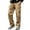 Khaki, variant on Cmfcve Water Repellent Cargo Pants for Men Drawstring Waist Casual Pants Straight Leg Hiking Pants