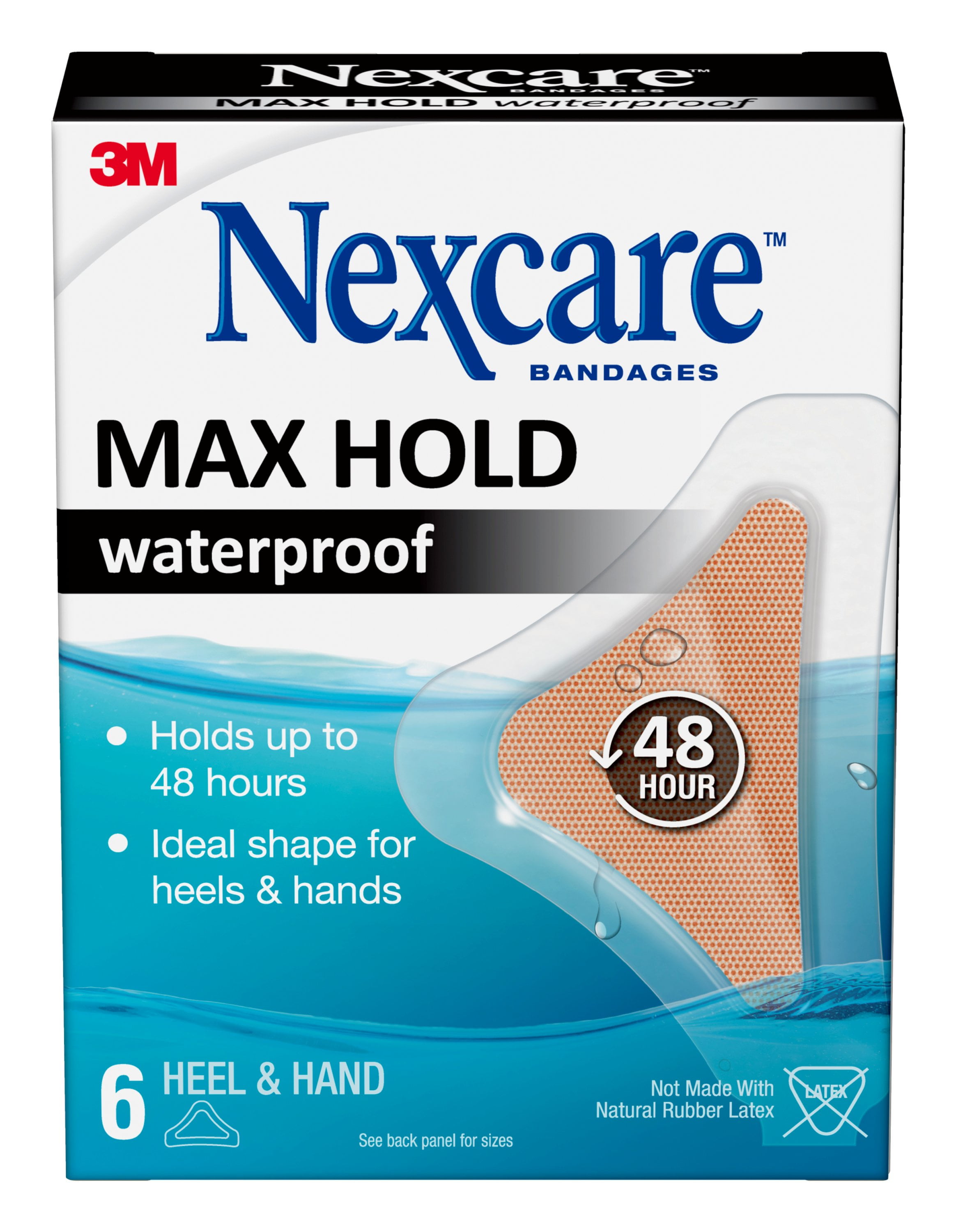 Nexcare Bandage Max Hold, Knee & Elbow 6Count