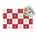 thumbnail image 4 of LNWH Delicious Food Red Pattern Placemats, 4 PCS Heat Resistant Washable PVC Table Mats, 18"x12", 4 of 6