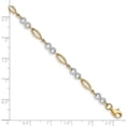 thumbnail image 2 of Real 14kt Two-tone Polished Infinity Chain Bracelet; 7.5 inch; Lobster (Fancy) Clasp; for Adults and Teens; for Women and Men, 2 of 3