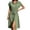 Mint Green Dresses, variant on Womens Casual Midi Dresses Solid V Neck Short Sleeve Button Down Shirt Belted Dress with Pockets for Summer Fall Mint Green Dresses L