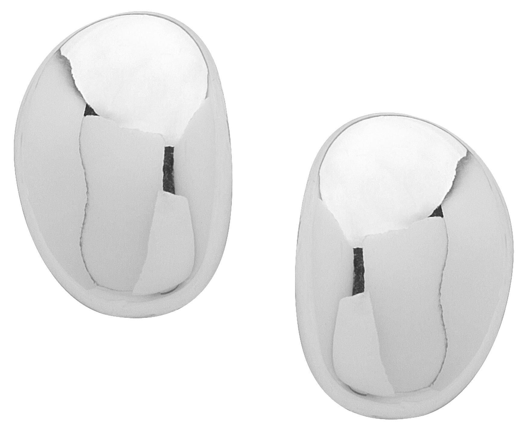 Chaps Silver Tone Nugget Stud Earring
