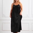 thumbnail image 5 of Glisme Casual Dresses For Women Plus Size Dress Sleeveless Loose Backless Maxi Robe Housecoat Wear Summer Outfit Black Sundress Anniversary Dresses, 5 of 6