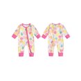 thumbnail image 2 of Elippeo Baby Girls Jumpsuit, Long Sleeve Crew Neck Flower/Pumpkin/Bow Print Zipper Closure Casual Romper Clothes 3 6 12 Months, 2 of 9