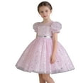 thumbnail image 1 of HXWCHs Robe d'Automne Robe de Fête pour Filles Robe Tutu avec Manches Élégantes pour Anniversaire Concours Spectacle et Rose Pâle 11-12 Ans, 1 of 6
