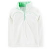 Carters Little Girls Microfleece Athletic Pullover-White/Mint