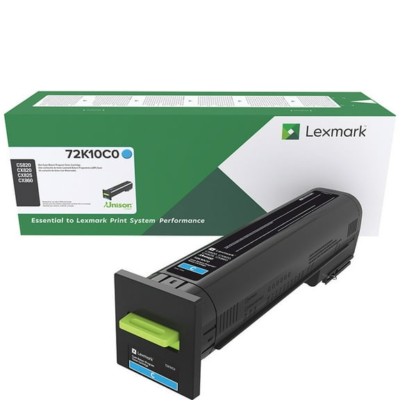 Lexmark CS820, CX82x, CX860 Cyan Return Program Toner Cartridge