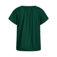thumbnail image 4 of yueewhu Women's Casual Summer T Shirts Short Sleeve V Neck Tops Tshirts (Dark Green, XL), 4 of 5