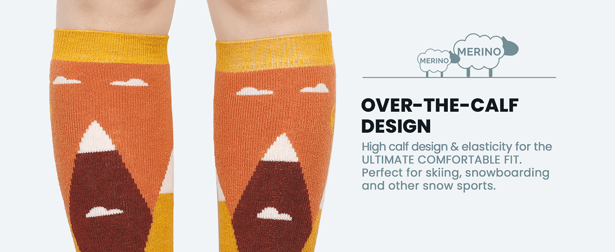 OutdoorMaster Kids Ski Socks - Merino Wool Blend, Over the Calf Design (3 Pack)