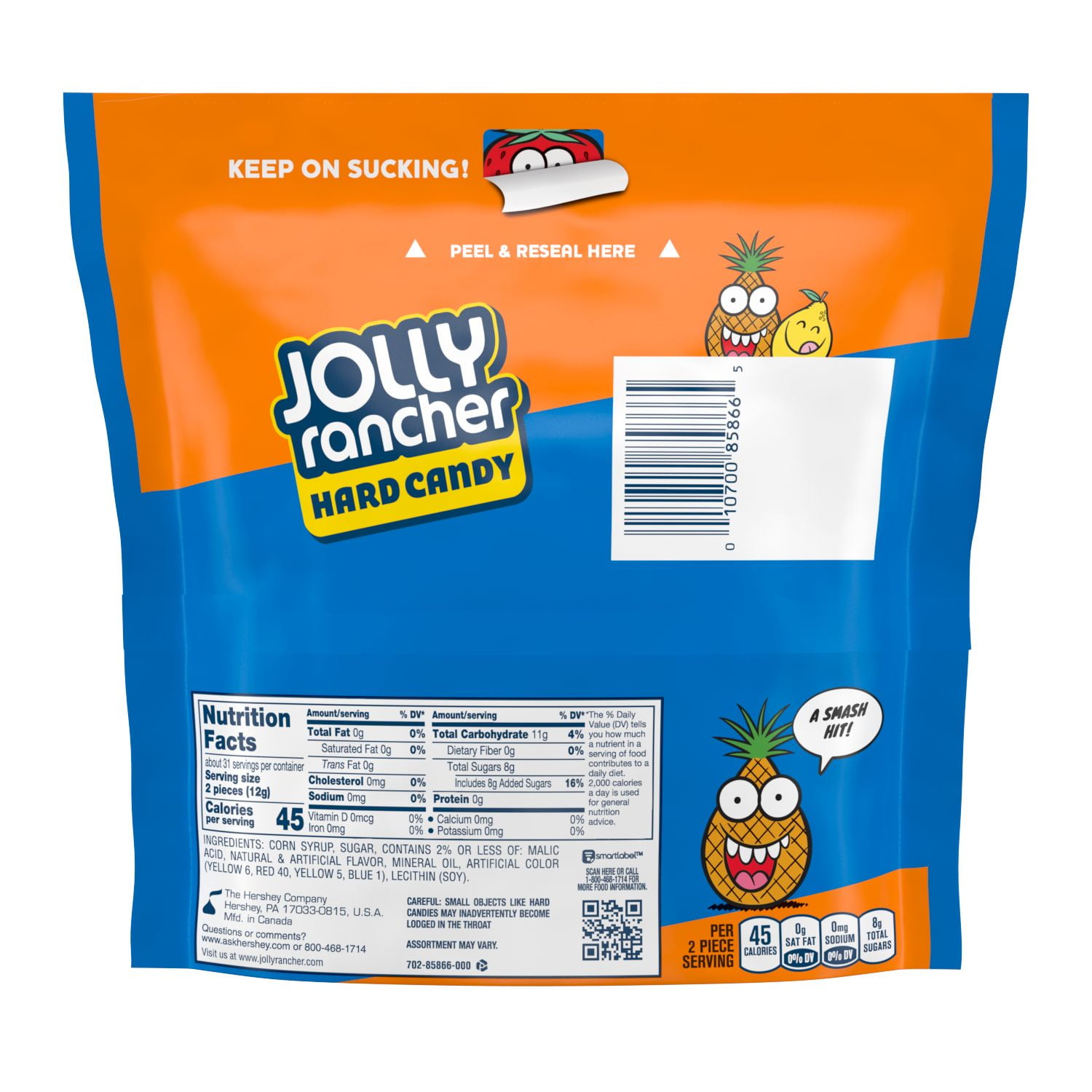 Jolly Rancher Fruity Bash Assorted Fruit Flavored Hard Candy 13 Oz Bag Walmart Com