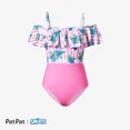 thumbnail image 3 of The Smurfs Women Swimsuits One Piece Graphic Ruffled Off Shoulder Swimwear Family Matching Bathing Suits Sizes S-XXL, 3 of 5