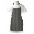 thumbnail image 4 of Retro Apron, Abstract Art Continuous Edgy Lines with Zigzags Monochromatic Design, Unisex Kitchen Bib with Adjustable Neck for Cooking Gardening, Adult Size, Charcoal Grey Eggshell, by Ambesonne, 4 of 4