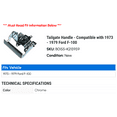 thumbnail image 2 of Tailgate Handle - Compatible with 1973 - 1979 Ford F-100 1974 1975 1976 1977 1978, 2 of 2