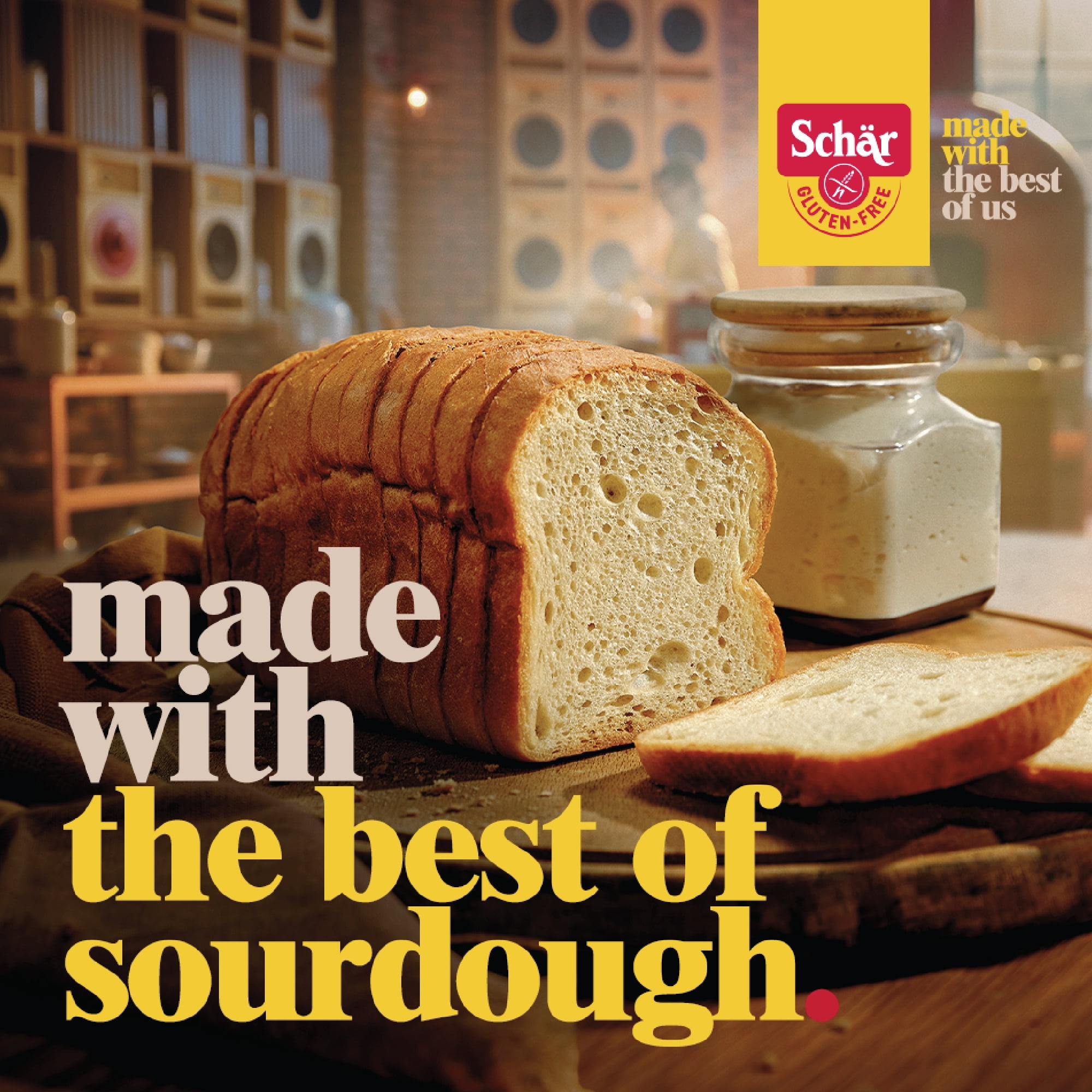 (8 pack) Schar Artisan Baker White Gluten Free Bread, Fresh, 14.1 oz