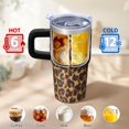 thumbnail image 6 of Leopard Print 20 oz Stainless Steel Tumbler with Handle and Straw – Insulated Travel Cup with Sliding Lid, 360° Full Wrap Printed Mug for Home, Outdoor & Sports Use, 6 of 6