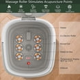 thumbnail image 6 of Gymax Portable Folding Foot Bath Spa Massager w/ Remote Control Timer Gray, 6 of 9