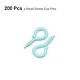 thumbnail image 3 of 200 Pack Small Screw Eye Hooks Mini Eyelets Screws, 5x10x1.2mm, Sky Blue, 3 of 5
