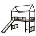 thumbnail image 6 of Aukfa Twin Loft Bed with Slide, House Bed with Headboard for Kids Teens Adults - Espresso, 6 of 8