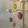 thumbnail image 4 of Lighted Easter Tree Decor, 23.62" White Birch Tabletop Tree with 12 Painted Easter Egg Ornaments, Spring Decoration for Home Party Classroom Bedroom (Battery Operated), 4 of 7