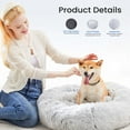 thumbnail image 5 of JOINSUN 24" Calming Dog Bed for Medium Dog/Cat, Small Donut Pet Bed, Soft Plush, Anti-Anxiety, Machine Washable, Gray, 5 of 8