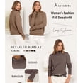 thumbnail image 3 of ANRABESS Turtleneck Sweaters for Women Long Sleeve Tops | 2026 Fall Winter Fashion Clothes, Office Work Daily Wear Dressy Casual Outfits, Soft Knitted Ribbed Button-Cuff Pullover Top, 3 of 9