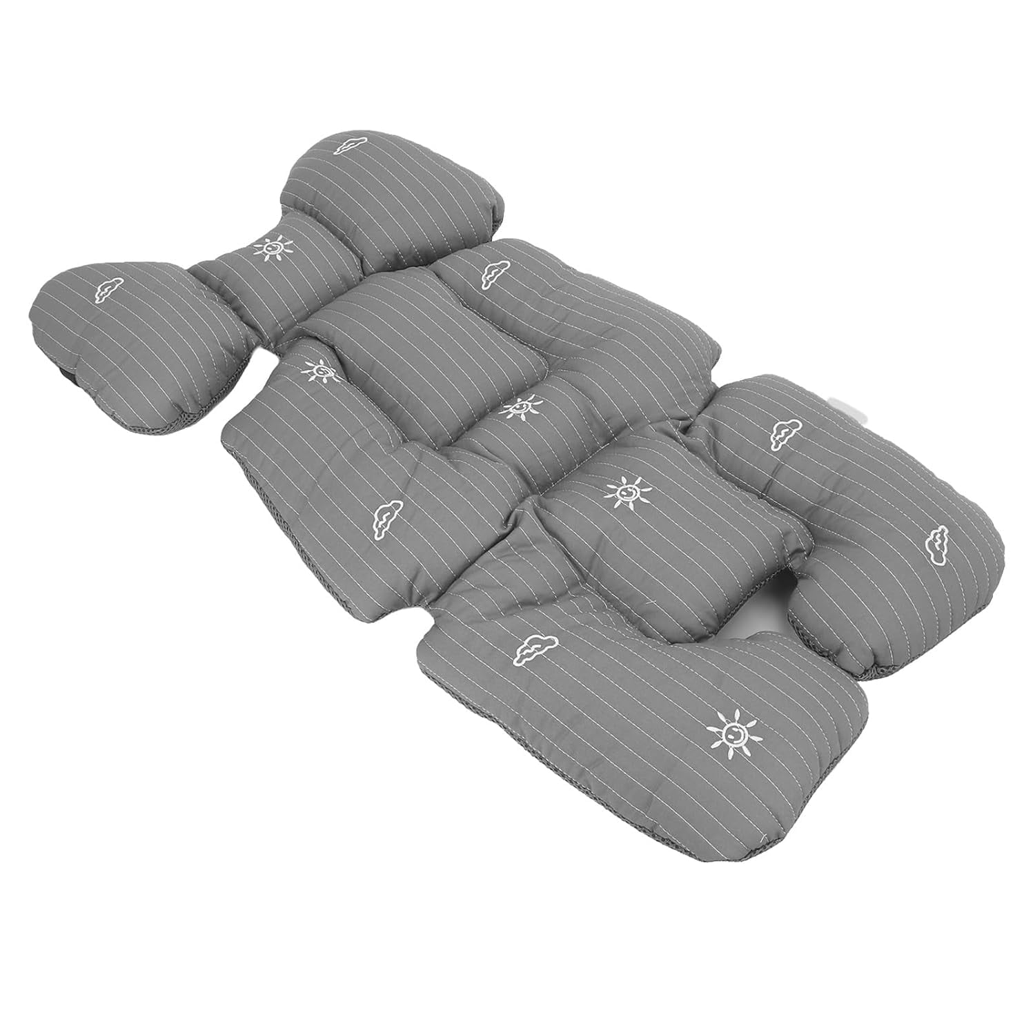 WYJ Baby Stroller Cushion Warm Comfortable Breathable Washable Cotton Liner Insert Seat Pad for Strollers Dining Chairs (Dark Grey)-0614