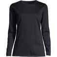 thumbnail image 5 of Lands' End Women's Petite Supima Cotton Relaxed Long Sleeve Crew Neck T-Shirt, 5 of 5