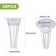 thumbnail image 2 of 50 piezas de cestas para macetas hidropónicas, juegos de cestas para plantas hidropónicas, lavabo de repuesto, cesta de cultivo de plástico sin suelo para cultivo de plantas hidropónicas (blanco), 2 of 5