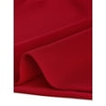 thumbnail image 6 of INSPIRE CHIC Womens Bow Neck Solid Short Sleeve Peter Pan Collar Blouse Casual Summer Top M Red, 6 of 7