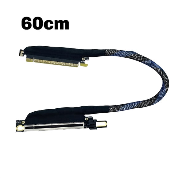 PCIE 5.0 X16 Graphics Card Extension Cable Silver-Plated PCI-E GEN5 64GT/S Adapter for Enhanced Server Performance 60CM