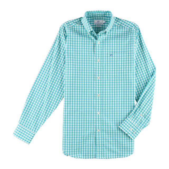 Camisa con Botones a cuadros para hombre Southern Tide Verde Pequeña