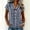 *Brown, variant on ClodeEU Women's Lapel Cap Short Sleeve Plaid Button Down Blouse,Slim Summer Shirt Top Black,Women's Plus L