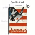thumbnail image 3 of PHYHOO Patriotic Butterfly Garden Flag Free Indeed John Bible Quote Christian Yard Flags for Outside Double Sided Religious American Independence Day Fourth of July Decorations White, 3 of 6