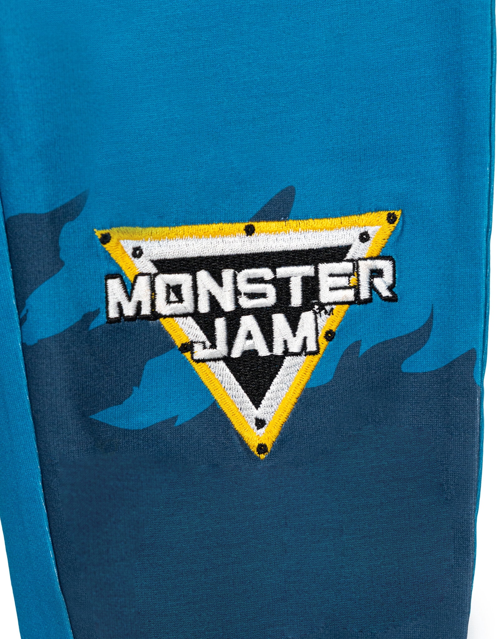 Monster Jam Little Boys' Zip-Up Coverall Teal and Navy