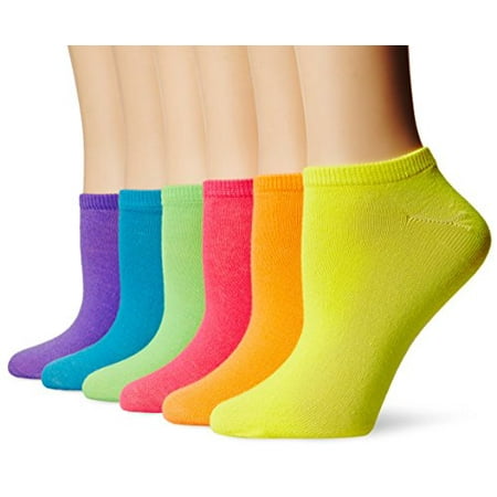 K. Bell Socks - K. Bell Women's 6-Pack Assorted No-Show Solid Neon ...