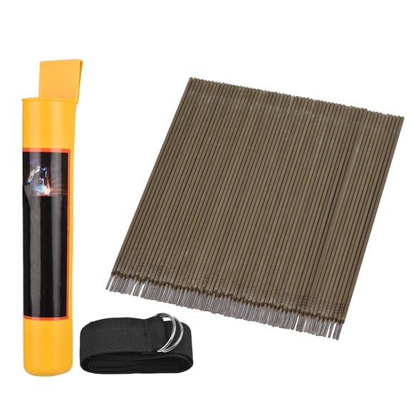 Amdohai 60 PCS Welding Rod Set General 2.5x300mm Carbon Steel Electrode Welding Rod for Welding Work Welding Cutting Accessories with Storage Can