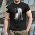 thumbnail image 5 of Yiaimeir Men's Fashion Casual Short Sleeve Round Neck Independence Day Flag T-Shirt Top Streetwear,Size M-3XL, 5 of 5
