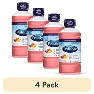 Pedialyte Essential Rehydration Drink, Fruit Punch, 1L, 4 Pack