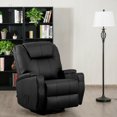 thumbnail image 4 of Gymax Fauteuil Inclinable de Massage 8 Points Pivotant Chauffant Noir, 4 of 10