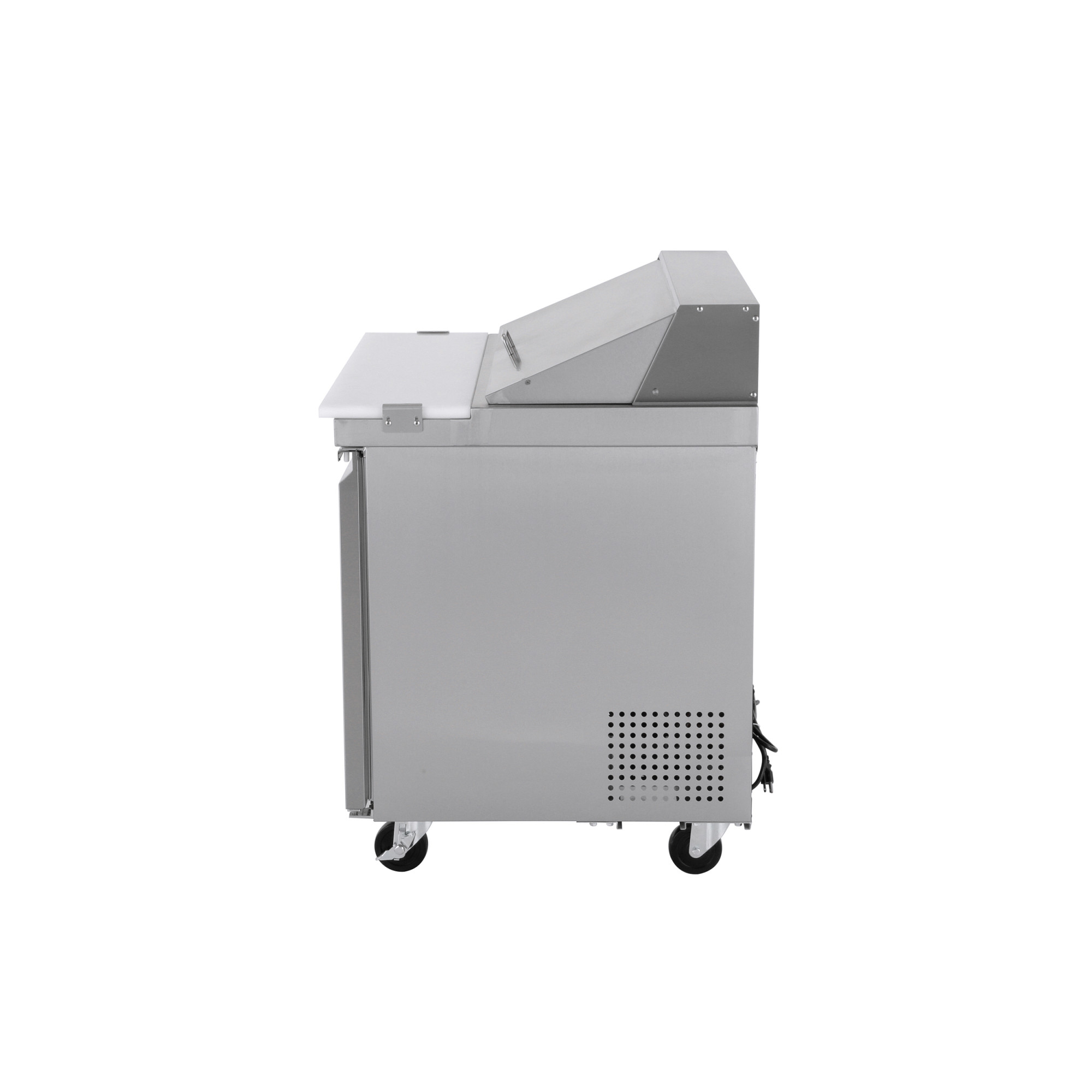 Norpole 7.6 cu. ft. Commercial Sandwich/Salad Prep Table Freezerless Refrigerator in Stainless Steel in Stainless Steel